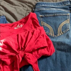 HOLLISTER JEANS AND TSHIRT